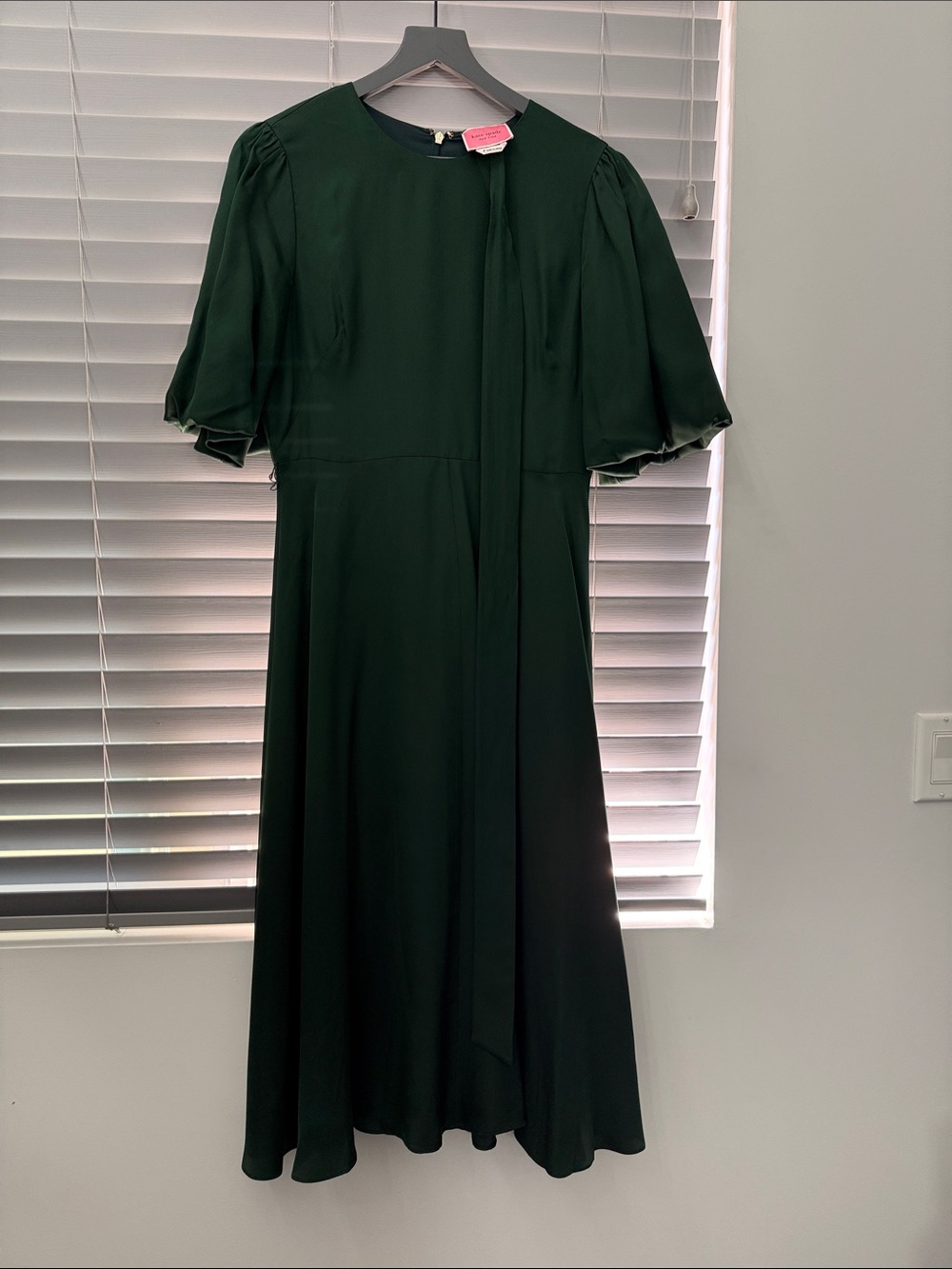 kate spade Forest Green Puff-Sleeve Maxi Dress